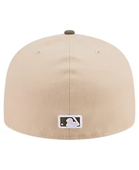 New Era Men's Light Beige/Olive Tampa Bay Rays Two-Tone Color Pack A-Frame 59FIFTY Fitted Hat