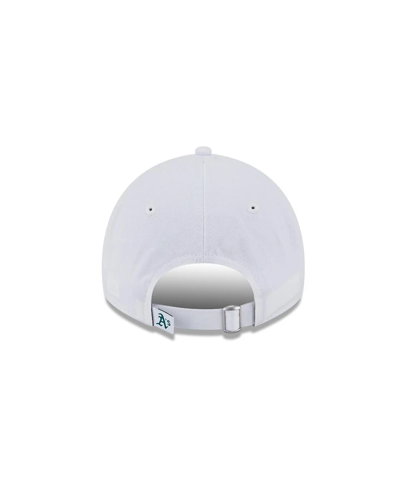 New Era Women's White Athletics Team Fan 9TWENTY Adjustable Hat