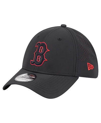 New Era Men's Black Boston Red Sox Night 39THIRTY Flex Hat