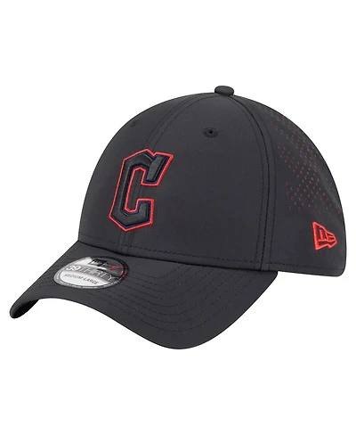 New Era Men's Black Cleveland Guardians Night 39THIRTY Flex Hat