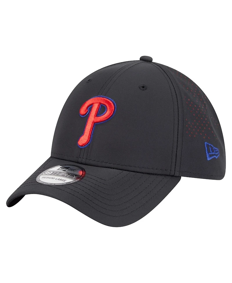 New Era Men's Black Philadelphia Phillies Night 39THIRTY Flex Hat