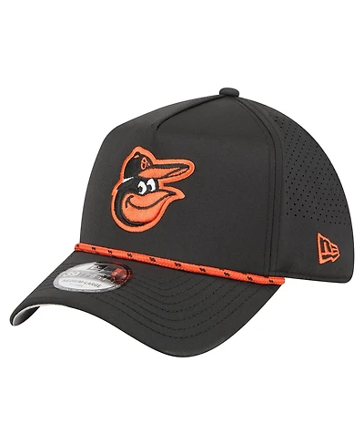 New Era Men's Black Baltimore Orioles 39THIRTY A-Frame Perforated Flex Hat