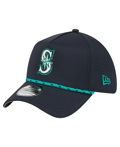New Era Men's Navy Seattle Mariners 39THIRTY A-Frame Perforated Flex Hat