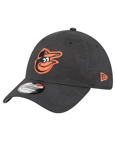 New Era Men's Black Baltimore Orioles Tonal Camo 39THIRTY Flex Hat