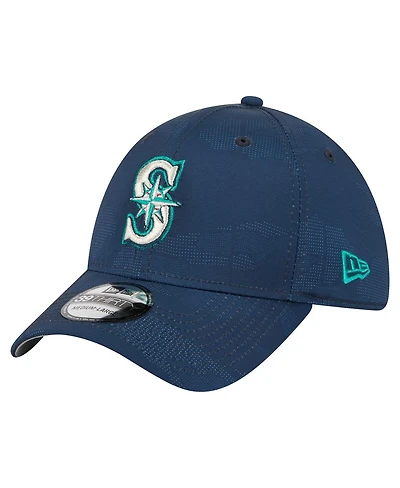New Era Men's Navy Seattle Mariners Tonal Camo 39THIRTY Flex Hat