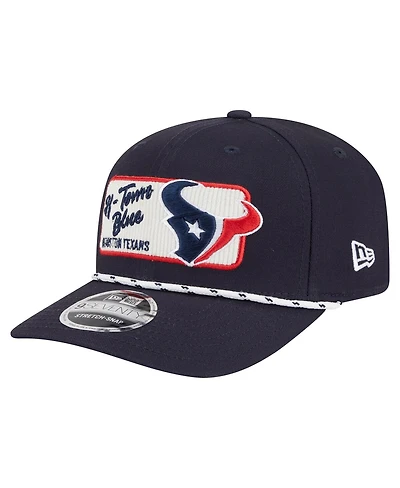 New Era Men's Navy Houston Texans Chant 9SEVENTY Stretch-Snap Hat