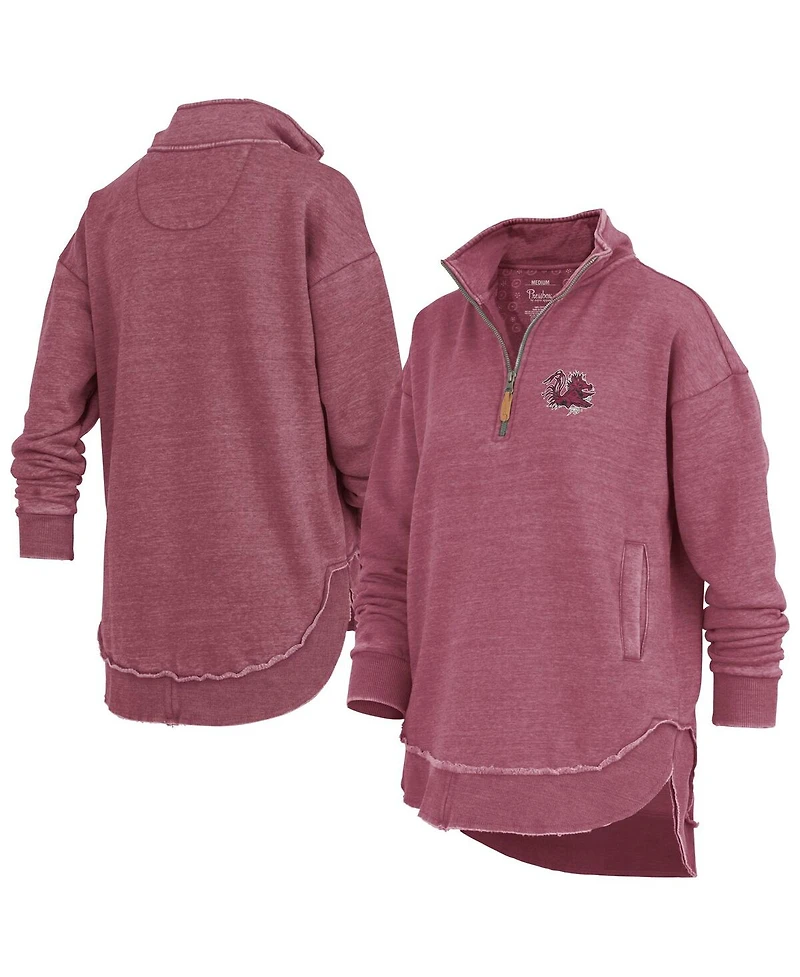 Pressbox Women's Garnet South Carolina Gamecocks Northfork Sojourn Poncho Quarter-Zip Sweatshirt