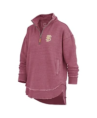 Pressbox Women's Garnet Florida State Seminoles Northfork Sojourn Poncho Quarter-Zip Sweatshirt