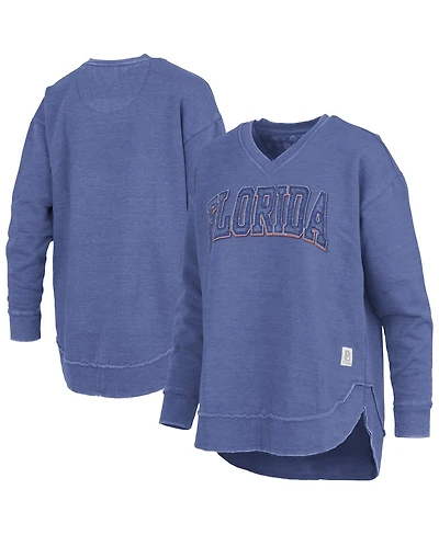 Pressbox Women's Royal Florida Gators Westin Poncho V-Neck Pullover Sweatshirt