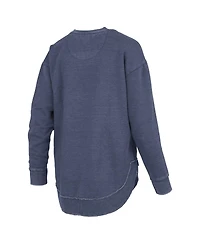 Pressbox Women's Navy Penn State Nittany Lions Westin Poncho V-Neck Pullover Sweatshirt