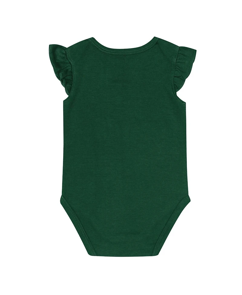Outerstuff Baby Boys and Girls 2-Piece Green/Orange Miami Hurricanes Little Sunshine Bodysuit Set