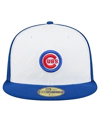 New Era Men's White/Royal Chicago Cubs Repeat 59FIFTY Fitted Hat