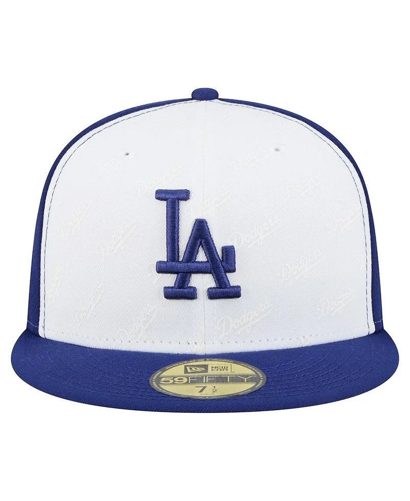 New Era Men's White/Royal Los Angeles Dodgers Repeat 59FIFTY Fitted Hat