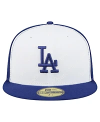 New Era Men's White/Royal Los Angeles Dodgers Repeat 59FIFTY Fitted Hat