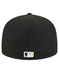 New Era Men's White/Black Pittsburgh Pirates Repeat 59FIFTY Fitted Hat