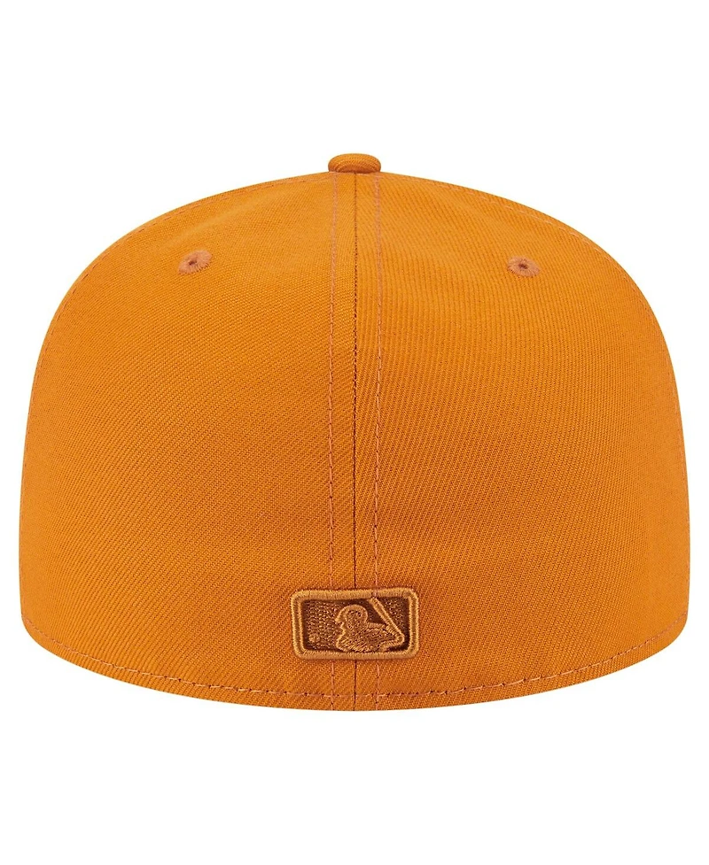 New Era Men's Orange Boston Red Sox Color Pack A-Frame 59FIFTY Fitted Hat
