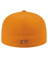 New Era Men's Orange Boston Red Sox Color Pack A-Frame 59FIFTY Fitted Hat