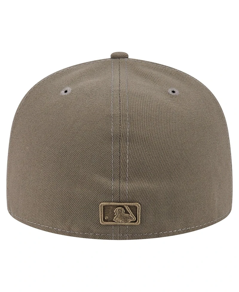 New Era Men's Olive Cincinnati Reds Color Pack A-Frame 59FIFTY Fitted Hat