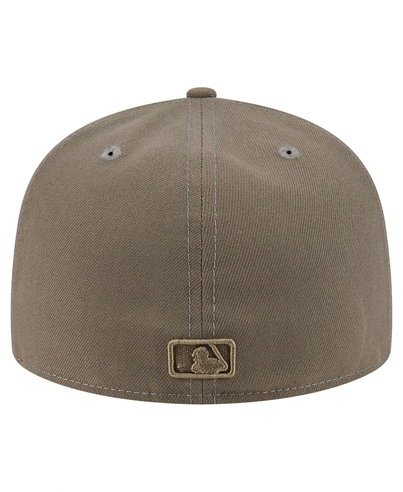 New Era Men's Olive Detroit Tigers Color Pack A-Frame 59FIFTY Fitted Hat