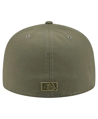 New Era Men's Olive Milwaukee Brewers Color Pack A-Frame 59FIFTY Fitted Hat