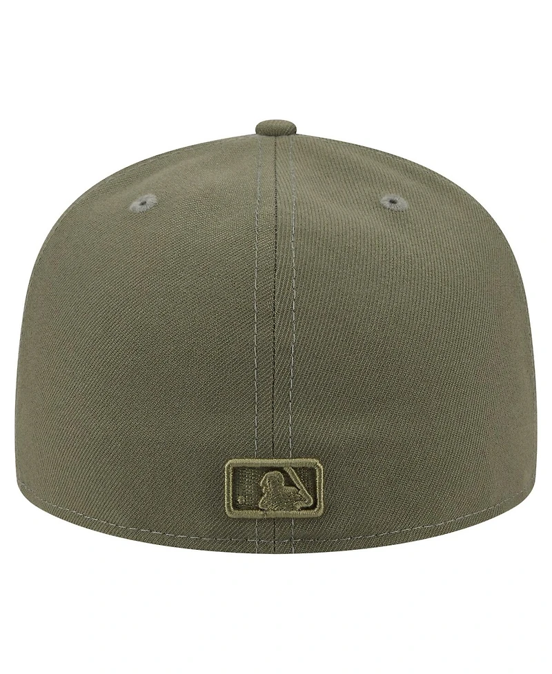 New Era Men's Olive Philadelphia Phillies Color Pack A-Frame 59FIFTY Fitted Hat