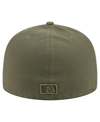 New Era Men's Olive Pittsburgh Pirates Color Pack A-Frame 59FIFTY Fitted Hat