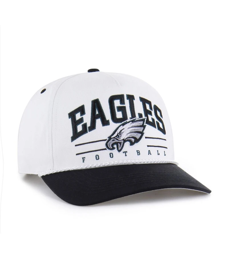 '47 Brand Men's White/Black Philadelphia Eagles Roscoe Two-Toned Hitch Adjustable Hat