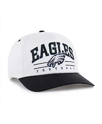 '47 Brand Men's White/Black Philadelphia Eagles Roscoe Two-Toned Hitch Adjustable Hat