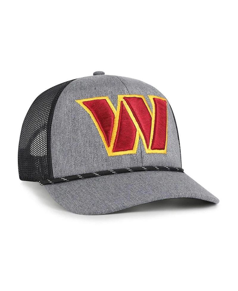 '47 Brand Men's Heather Charcoal Washington Commanders Carbon Rope Trucker Adjustable Hat
