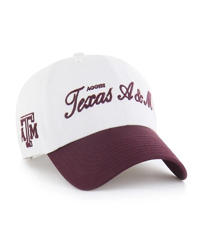 '47 Brand Men's White Texas A&M Aggies Contemporary Basics Foundation Clean Up Adjustable Hat