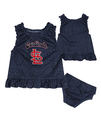 Outerstuff Baby Boys and Girls Navy St. Louis Cardinals Playground Dress Bloomers Set
