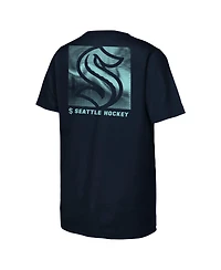 Outerstuff Big Boys and Girls Navy Seattle Kraken Atmosphere T-Shirt