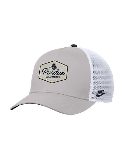 Nike Men's Pewter Purdue Boilermakers Rise Vintage Adjustable Trucker Hat