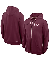 Nike Men's Maroon Virginia Tech Hokies 2025 Sideline Performance Full-Zip Hoodie