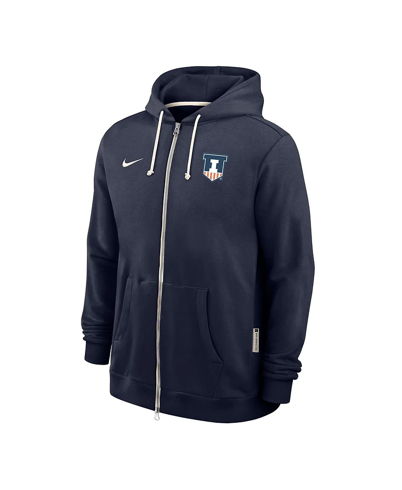Nike Men's Navy Illinois Fighting Illini 2025 Sideline Performance Full-Zip Hoodie