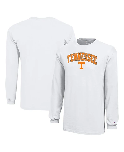 Champion Big Boys and Girls White Tennessee Volunteers Arch Over Logo Long Sleeve T-Shirt