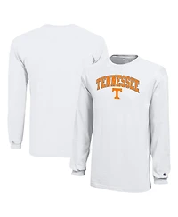 Champion Big Boys and Girls White Tennessee Volunteers Arch Over Logo Long Sleeve T-Shirt
