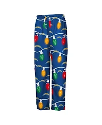 Outerstuff Big Boys and Girls 2-Piece Los Angeles Chargers Garland Holiday Long Sleeve Pajama Set