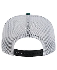 New Era Men's Black/Hunter Green Milwaukee Bucks Throwback Dye Golfer Snapback Hat