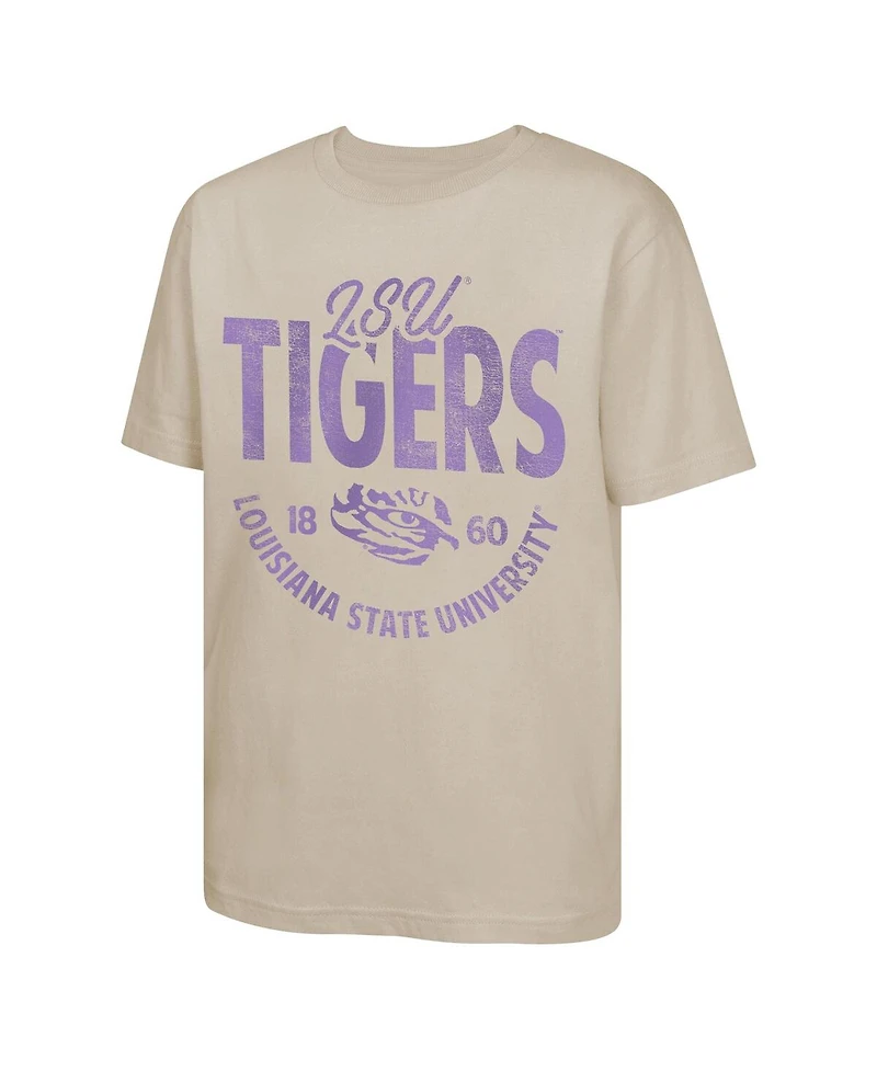 Outerstuff Big Boys and Girls Tan Lsu Tigers News Flash T-Shirt