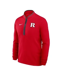 Nike Men's Scarlet Rutgers Knights Dri-fit Victory Quarter-Zip Pullover Sweatshirt