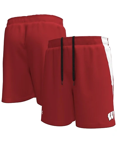 Under Armour Men's Red Wisconsin Badgers Tech Vent Performance Shorts