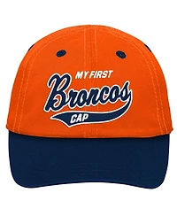 Outerstuff Baby Boys and Girls Orange/Navy Denver Broncos My First Tail Sweep Slouch Flex Hat