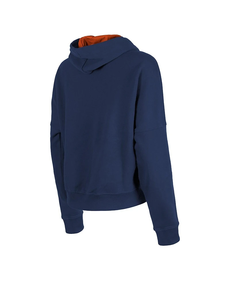 New Era Women's Navy Chicago Bears Boxy Pullover Hoodie