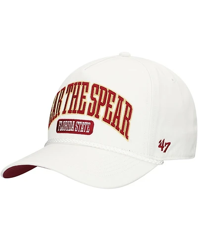 '47 Brand Men's White Florida State Seminoles Local Arch Hitch Snapback Hat