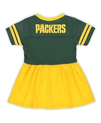 Outerstuff Girls Toddler Green Bay Packers Stadium Lights Fashion Jersey Dress