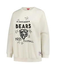 Fanatics Women's Cream Chicago Bears Plus Shooting Star Pullover Sweatshirt