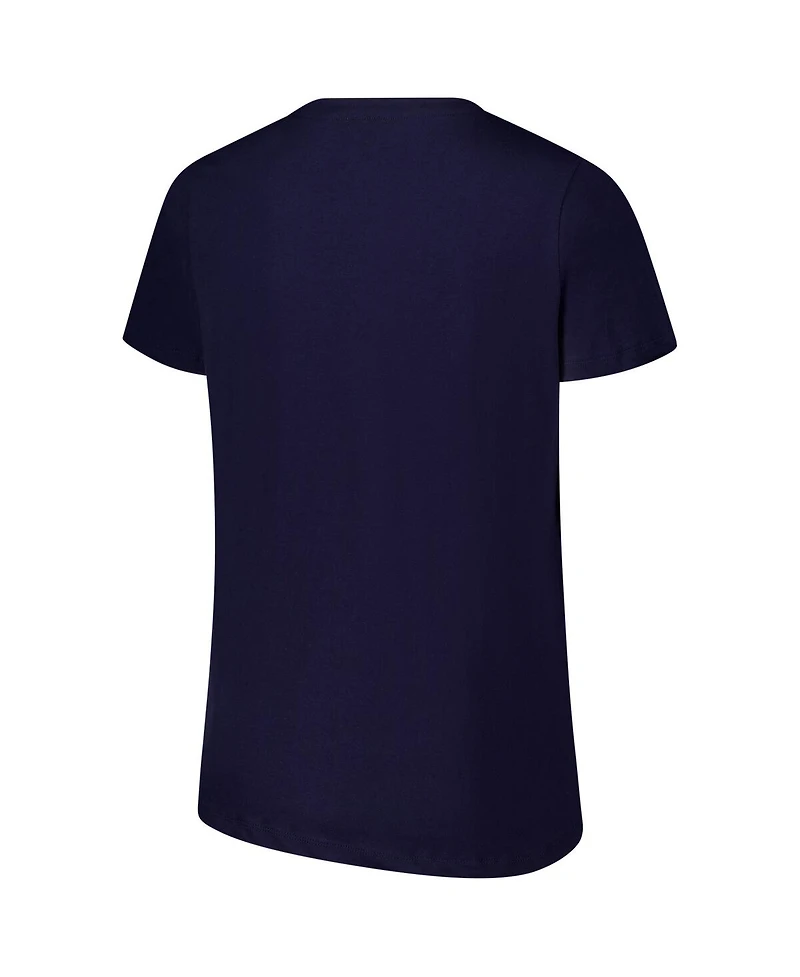 Fanatics Women's Navy Michigan Wolverines Plus Lean Scoop Neck T-Shirt