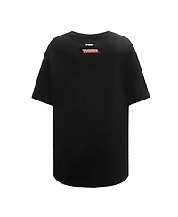 Pro Standard Women's Black Clemson Tigers Script Tail Oversized Boyfriend T-Shirt