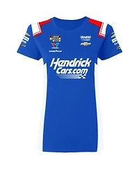 Hendrick Motorsports Team Collection Women's Blue Kyle Larson HendrickCars.com Uniform T-Shirt